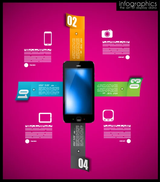 Plantilla de diseño infográfico - Visualización de datos — Vector de stock