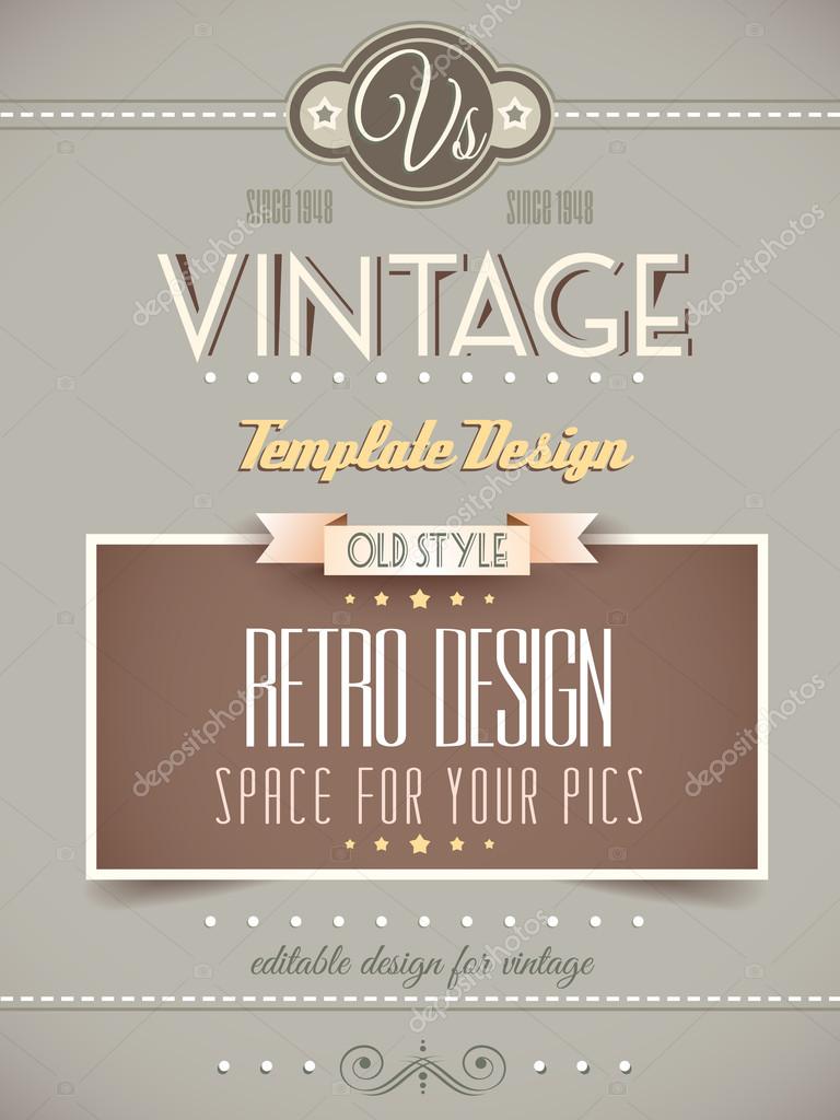 Vintage Retro Page Or Cover Template Stock Vector C Davidarts 22560795