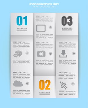 Kağıt Etiketler Infographic tasarım şablonu. Ben