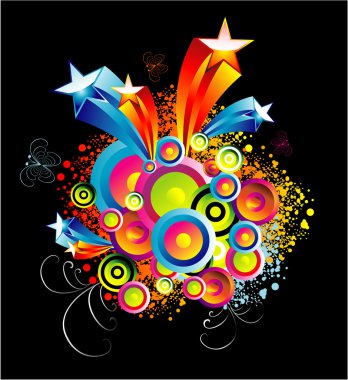 Fantasy Circles and Star Background