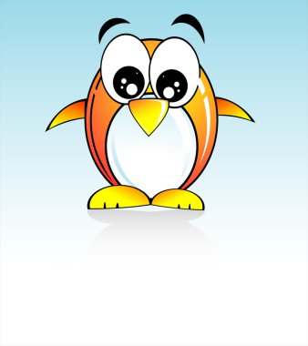 Penguen karikatür tarzı