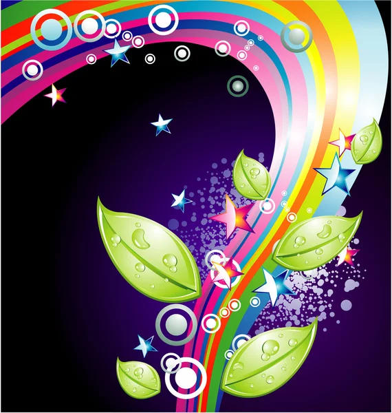 Absrtact Rainbow Stars Background — Stock Vector
