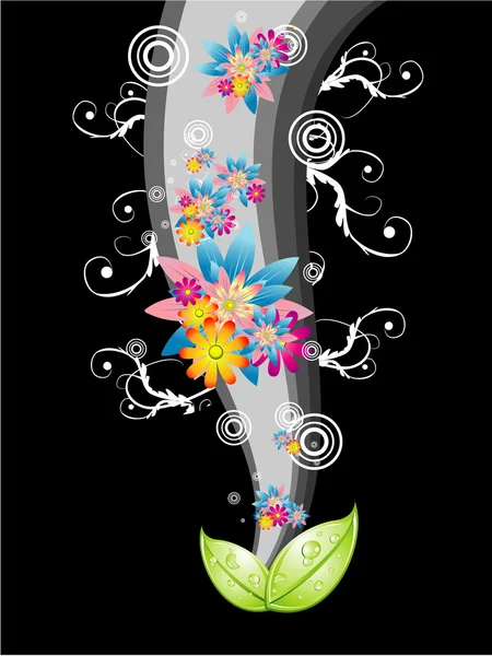 Fondo abstracto flor — Vector de stock