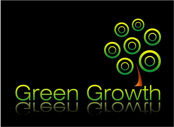Contesto della crescita verde — Vettoriale Stock