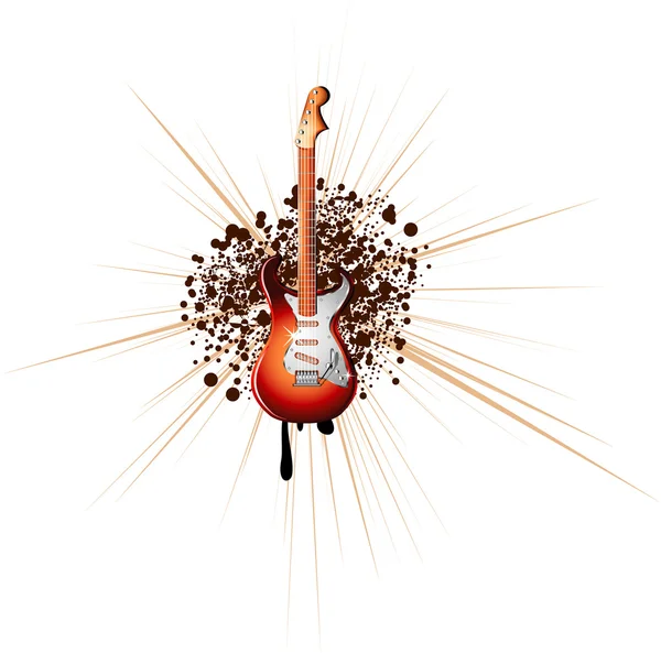 Fondo de música de guitarra eléctrica — Archivo Imágenes Vectoriales