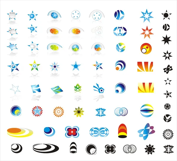 Collection of 90 more company logos design — Stock Vector