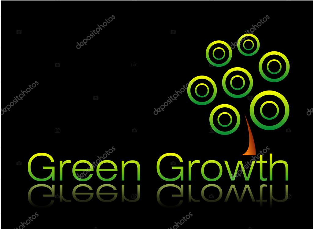 Green Growth background — Stock Vector © DavidArts #23037956