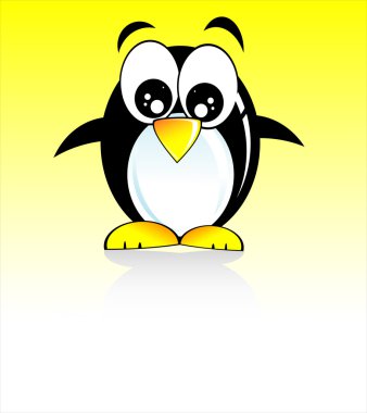 Penguen karikatür tarzı