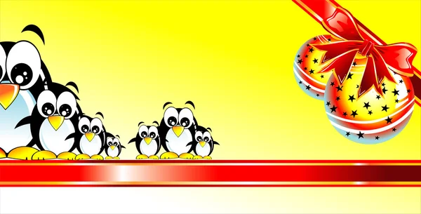 Pinguino di Natale Merrry — Vettoriale Stock