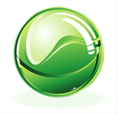 yeşil parlak Küre