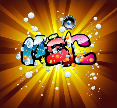 müzik graffiti arka plan