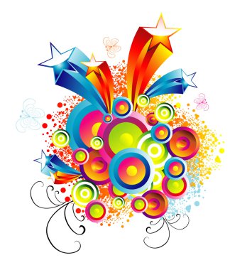 Fantasy Circles and Star Background