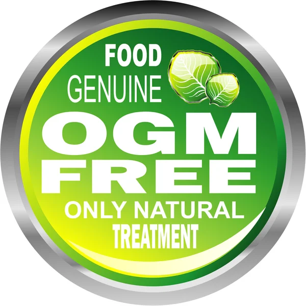 Emblème alimentaire sans OGM — Image vectorielle