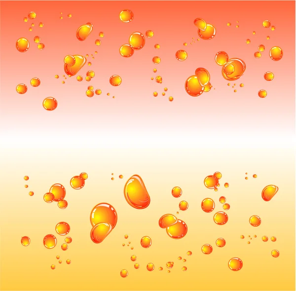 Fond de bulles orange — Image vectorielle