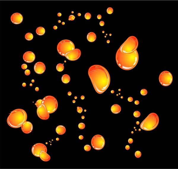 Оранжевые пузыри на фоне — стоковый вектор