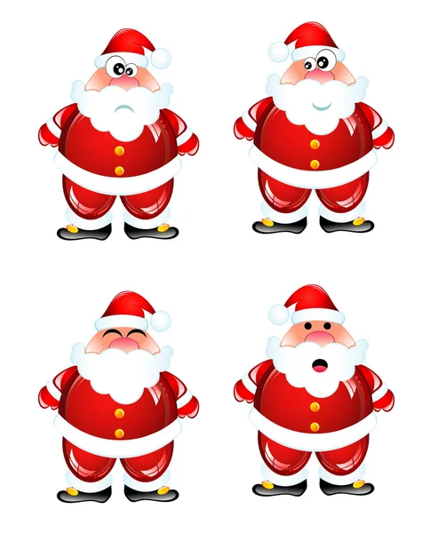 Roliga santa humor set — Stock vektor