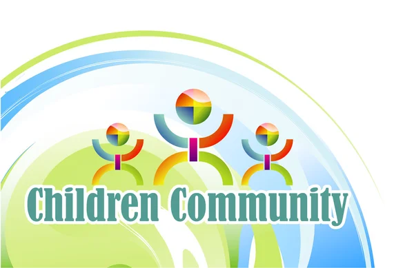 Community Children Symbol — Stock Vector