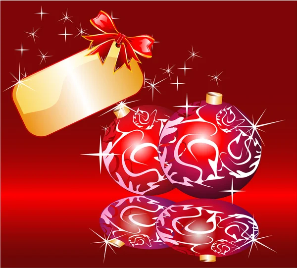 Assiette et ruban de Noël — Image vectorielle
