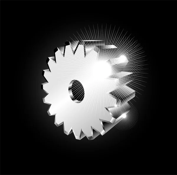 3D gears isolated — Stock Vector