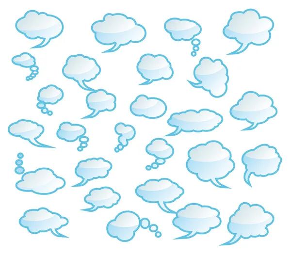 一連の漫画雲 — ストックベクタ