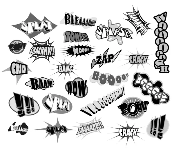 Comic Word Expressions — Stock Vector