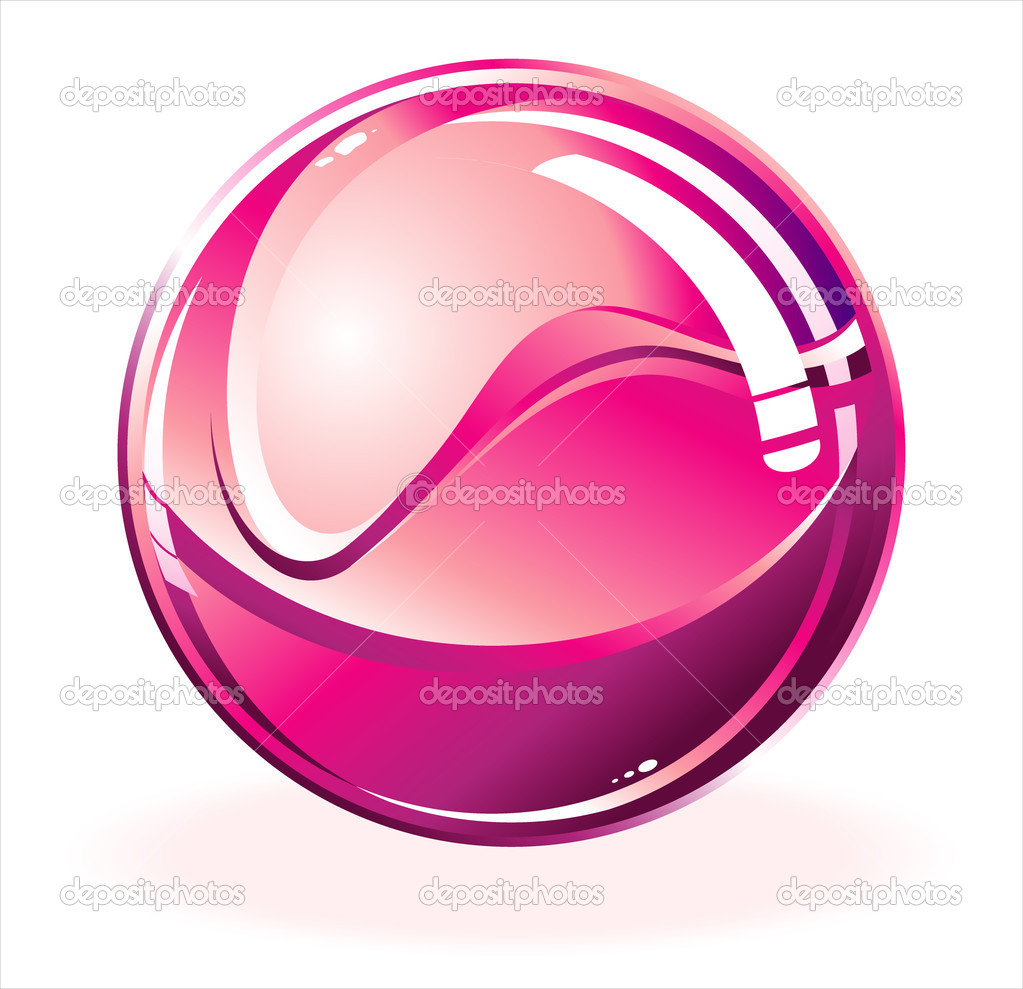 purple glossy sphere