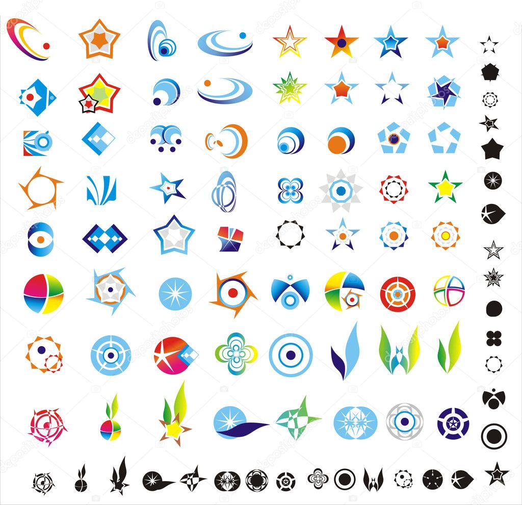 90 more logo design elements ready to cut and paste