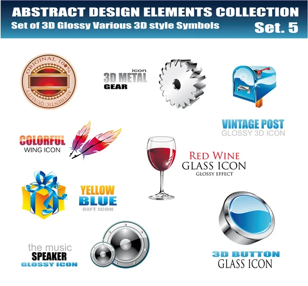 Colección de elementos de diseño — Vector de stock