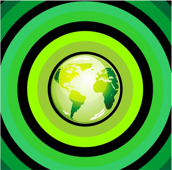 Antecedentes del mundo verde brillante — Vector de stock