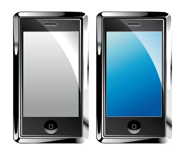 Isolated Touch Screen Smartphones — Stock Vector