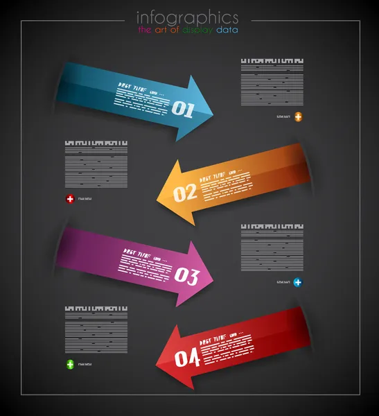 Infographic design template with paper tags. — Stock Vector