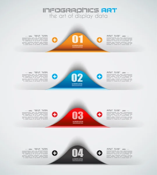 Plantilla de diseño infográfico con etiquetas de papel — Vector de stock