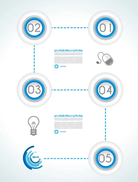 Infographic design sjabloon met papieren tags. — Stockvector