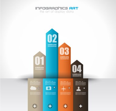 Kağıt etiketli bilgi tasarım şablonu