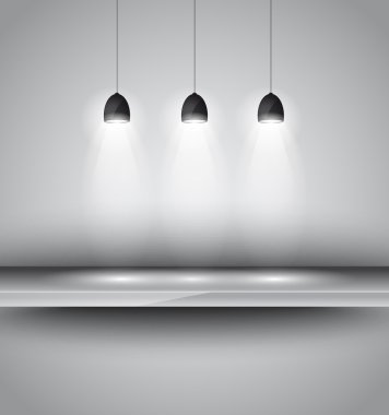 ürün reklam için 3 spot lambalı shef,