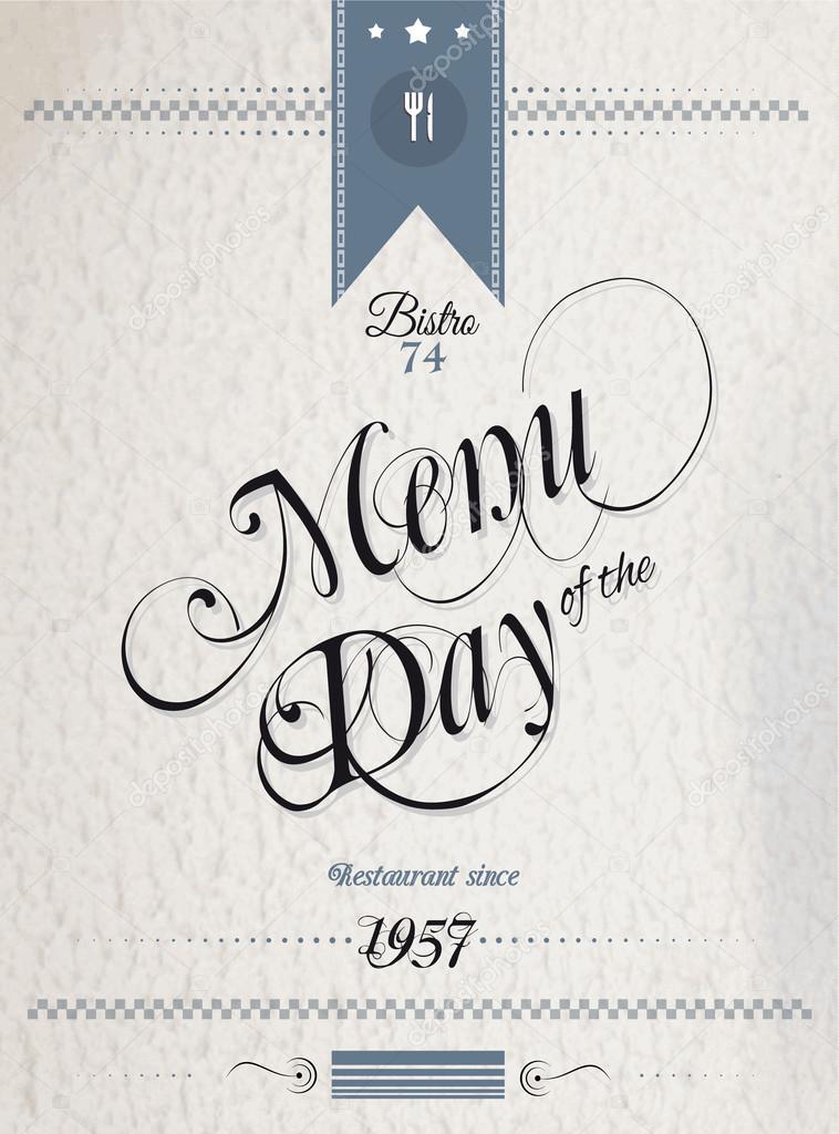 Old Style Vintage Menu of the Day background