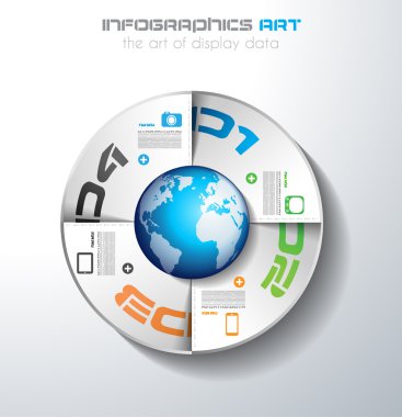 Kağıt etiketli bilgi tasarım şablonu.