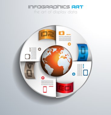 Kağıt etiketli bilgi tasarım şablonu.