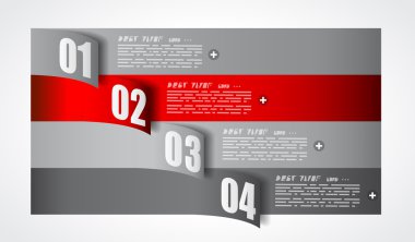 Kağıt etiketli bilgi tasarım şablonu.