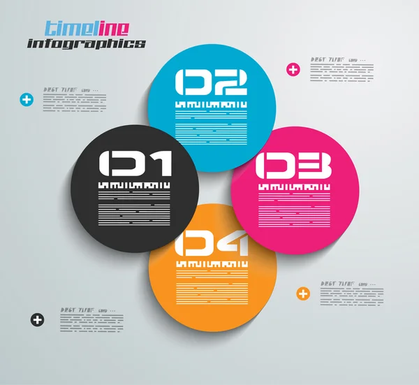 Plantilla de diseño infográfico con etiquetas de papel. — Vector de stock