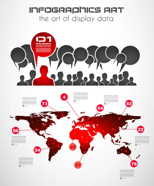 Infographic prvky - sada papírové štítky, — Stockový vektor