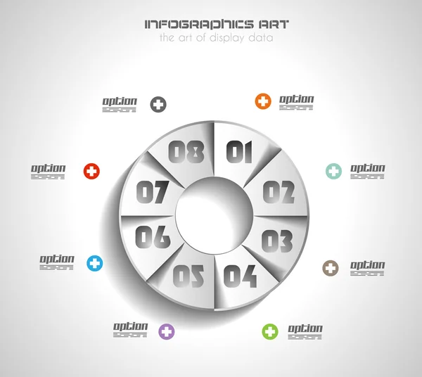 Infográficos conceito de fundo para exibir seus dados — Vetor de Stock