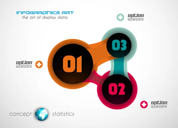 Fondo de concepto de infografía para mostrar sus datos — Vector de stock