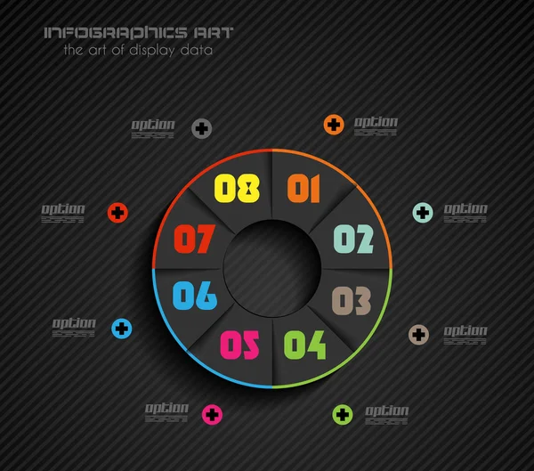 Plantilla de diseño infográfico con etiquetas de papel. — Archivo Imágenes Vectoriales