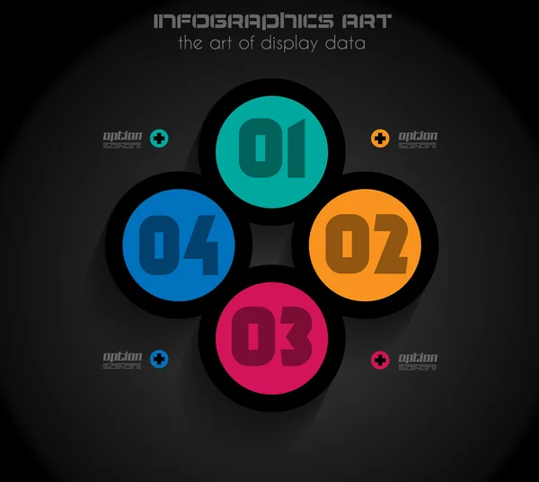 Modelo de design infográfico com etiquetas de papel. — Vetor de Stock