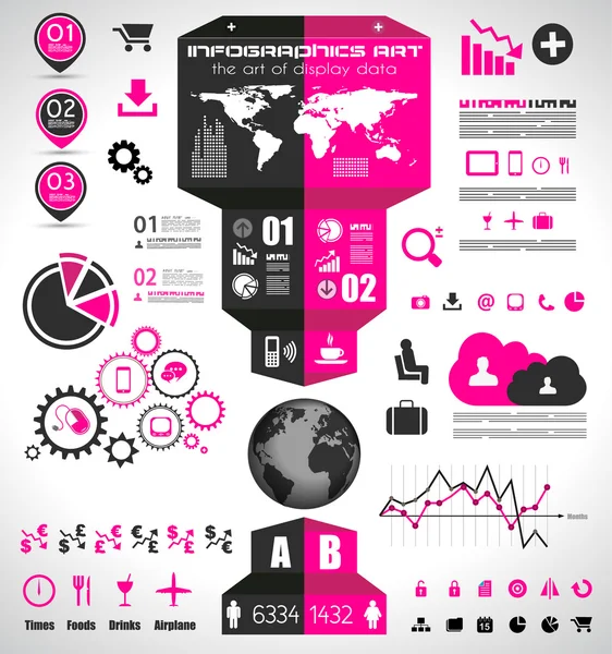 Concepto de infografía para mostrar sus datos — Archivo Imágenes Vectoriales