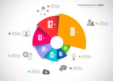 Infographics concept to display your data clipart