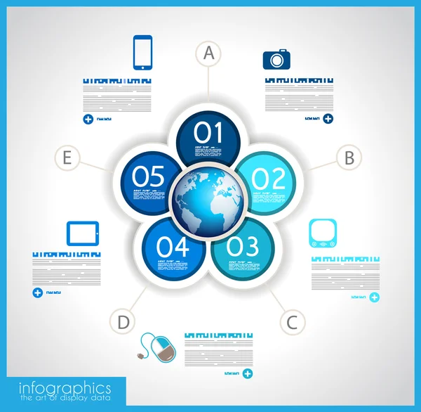 Plantilla de diseño de infografías — Vector de stock