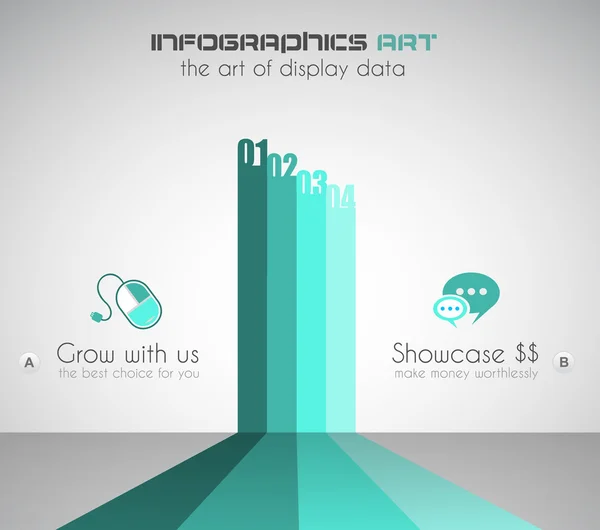 Wzór infograficzny z papierowymi tagami. — Wektor stockowy