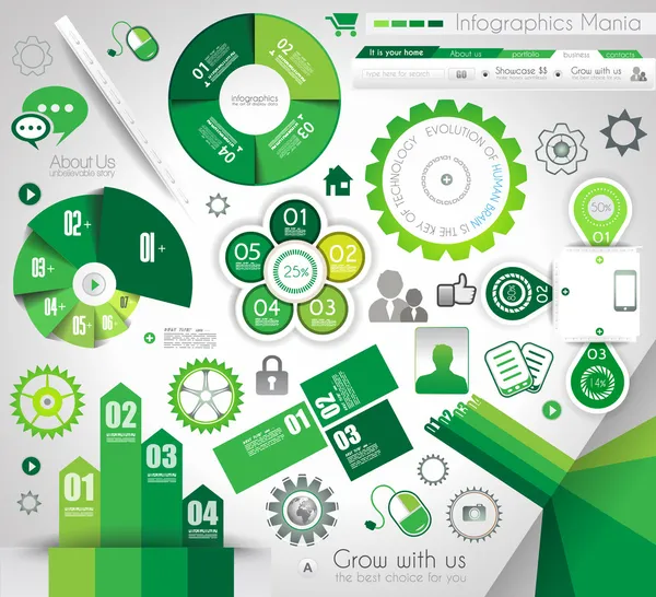 Concepto de infografía para mostrar sus datos — Vector de stock